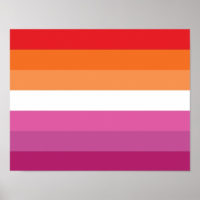 Lesbisk stolthetsflagga poster (Framsidan)