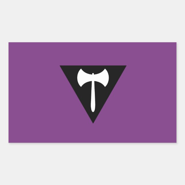 Lesbisk stolthetsflagga rektangulärt klistermärke (Framsida)