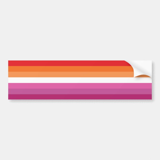 Lesbisk stolthetsflagga (Solnedgång) Bildekal (Framsidan)