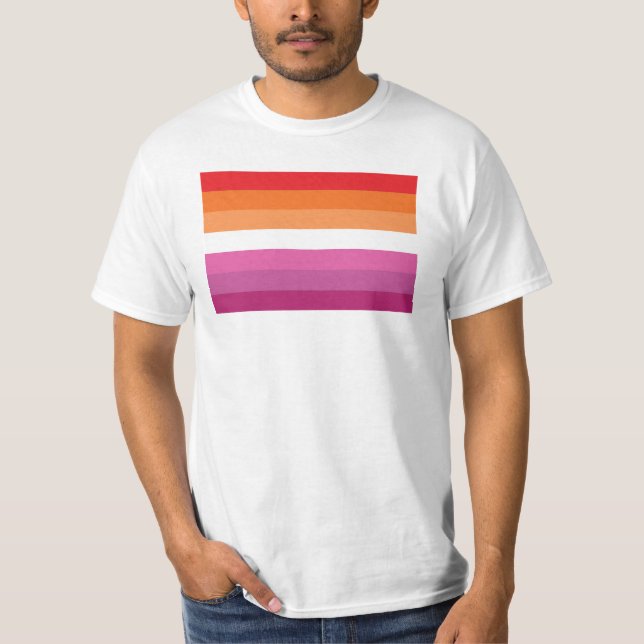 Lesbisk stolthetsflagga t shirt (Framsida)