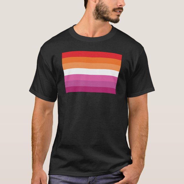 Lesbisk stolthetsflagga t shirt (Framsida)