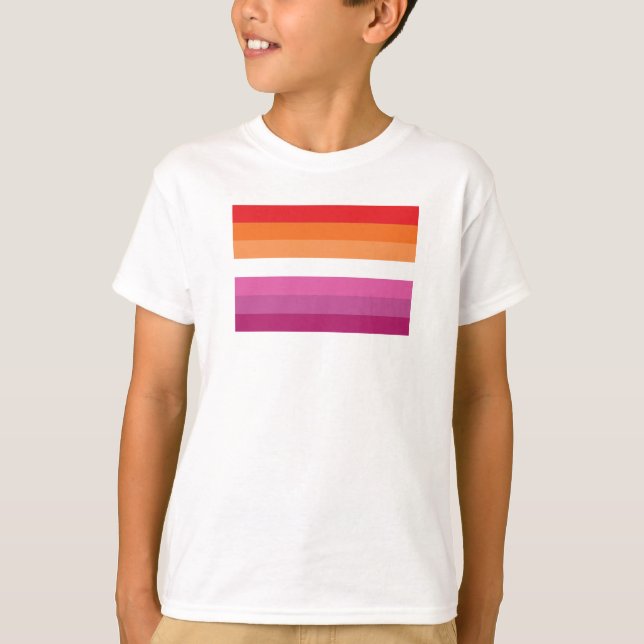 Lesbisk stolthetsflagga t shirt (Framsida)