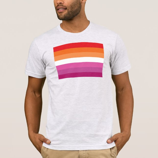 Lesbisk stolthetsflagga t shirt (Framsida)