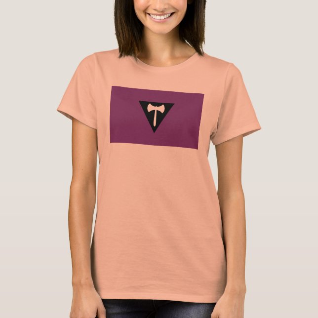Lesbisk stolthetsflagga t-shirt (Framsida)