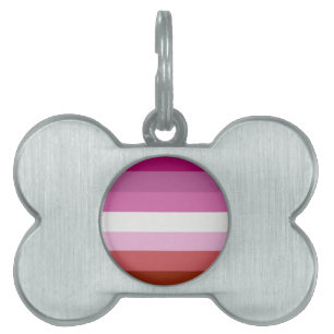 Lesbisk stolthetsflagga (ursprung) ID-bricka husdjur