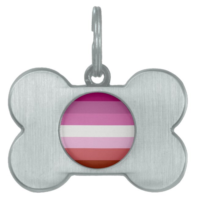 Lesbisk stolthetsflagga (ursprung) ID-bricka husdjur (Framsidan)