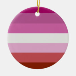 Lesbisk stolthetsflagga (ursprung) julgransprydnad keramik