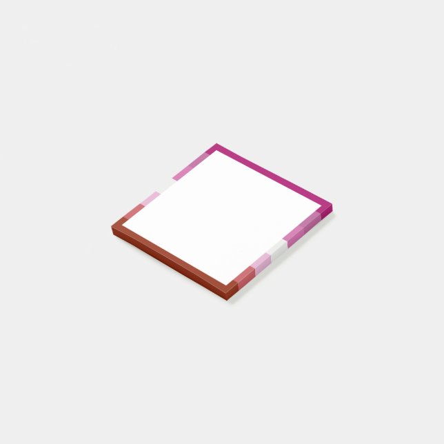 Lesbisk stolthetsflagga (ursprung) post-it block (Vinklad)