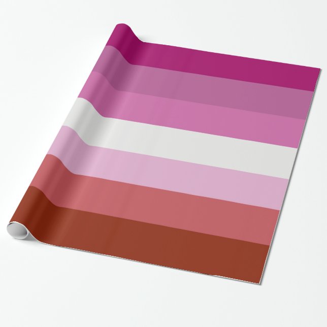 Lesbisk stolthetsflagga (ursprung) presentpapper (Utrullad)