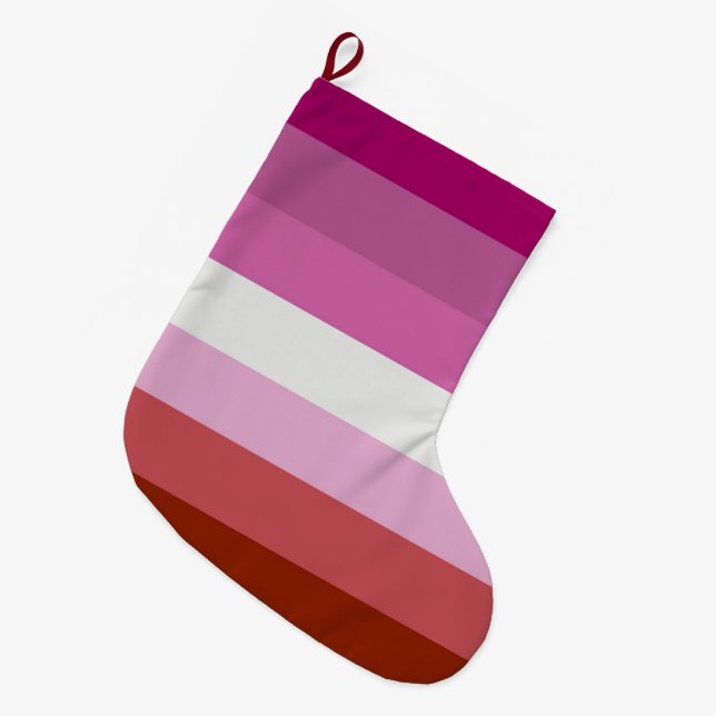 Lesbisk stolthetsflagga (ursprung) stor julstrumpa (Framsidan (Hängande))