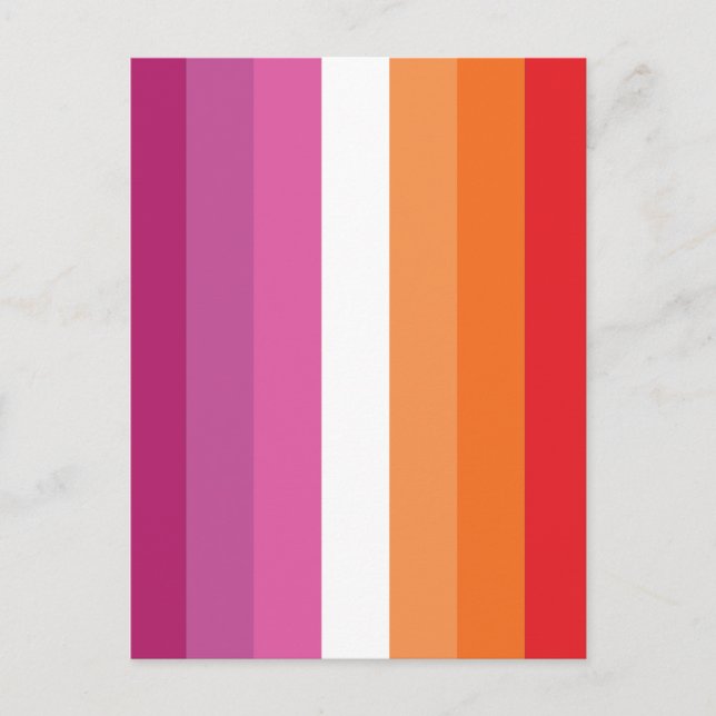 Lesbisk stolthetsflagga vykort (Framsida)