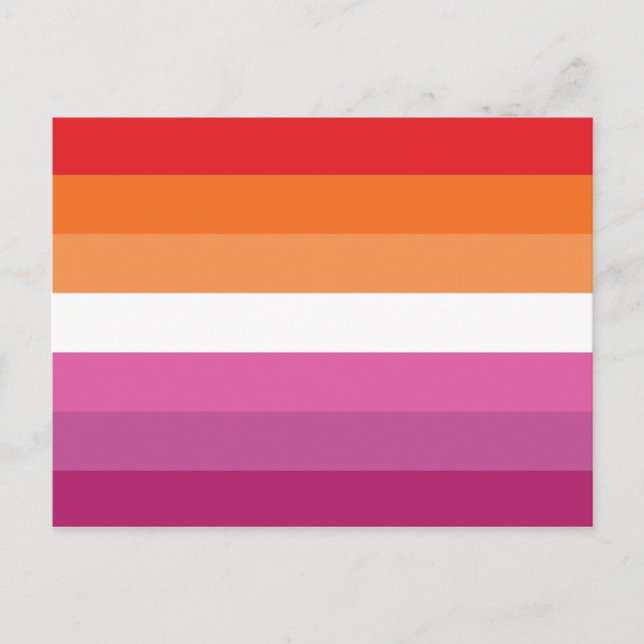 Lesbisk stolthetsflagga vykort (Framsida)