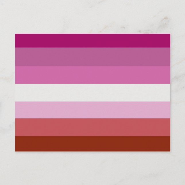 Lesbisk stolthetsflagga vykort (Framsida)