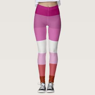 Lesbisk stolthetsflaggas ränder leggings