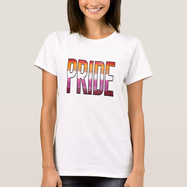 Lesbisk stolthetsord t shirt (Framsida)