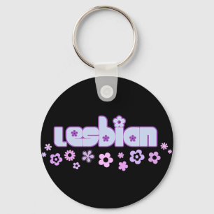 Lesbisk svart Keychain Nyckelring