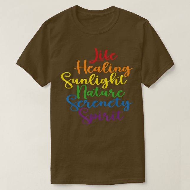 Lesbisk T för HBT Rainbow Flagga Färg Pride Month  Shirt (Design framsida)