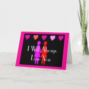 Lesbisk Valentine "Jag kommer alltid att kärlek di Helgkort