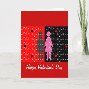 Lesbisk Valentine-kort och -gåvor Helgkort