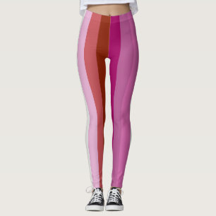 Lesbisk vertikal rand för prideflagga LGBT Leggings