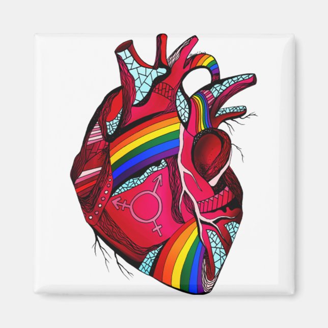 Lesbisk - vilken hbt-kapsel, svart katt magnet (Framsidan)