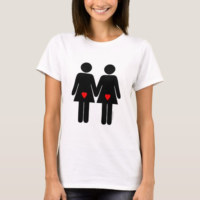 Lesbiska Älskare T-shirt (Framsida)