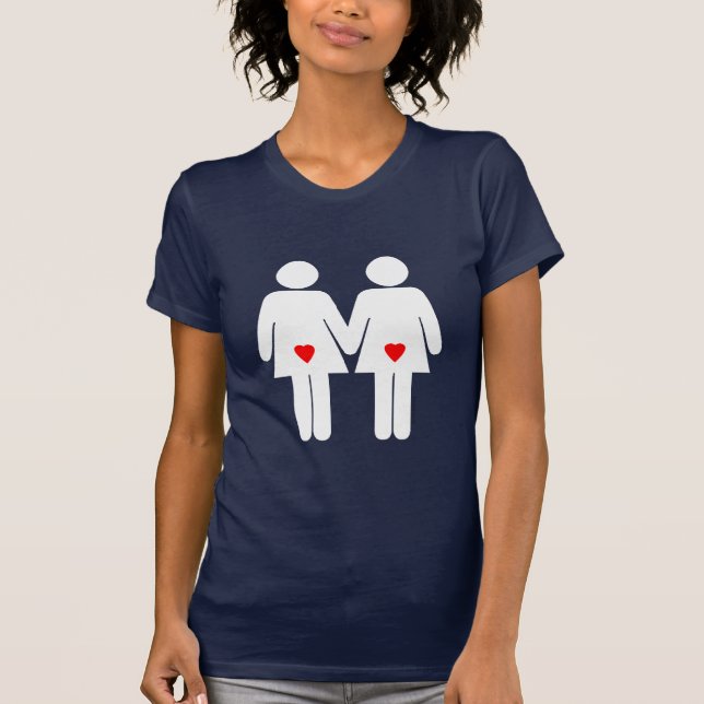 Lesbiska älskare - t-shirt (Framsida)