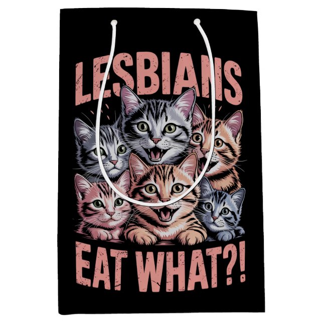 Lesbiska äter vad rolig katt lesbisk HBTQ stolthet (Framsidan)