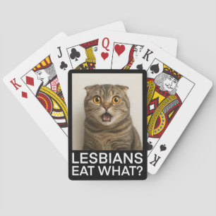 Lesbiska äter Vad Roligt Casinokort