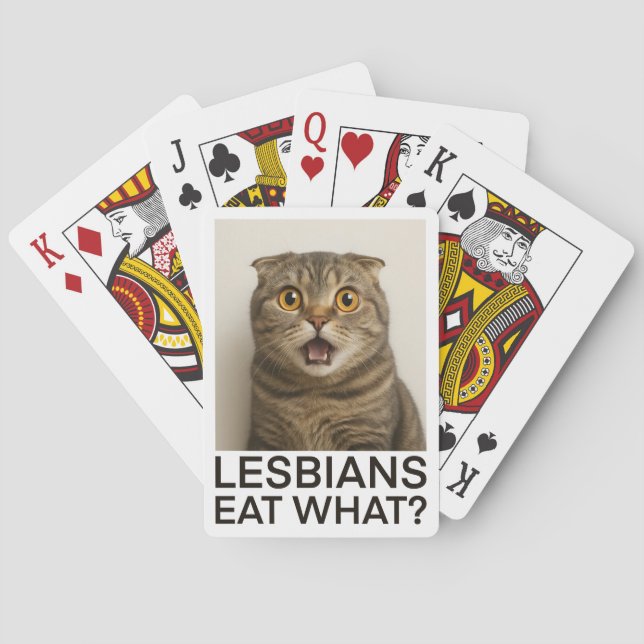 Lesbiska äter vad som är roligt casinokort (Baksidan)