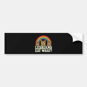 Lesbiska äter vad Vintage HBT-prismånad meme Bildekal