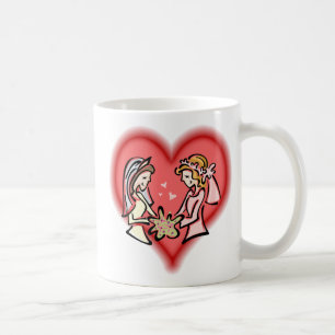 Lesbiska brudar kaffemugg