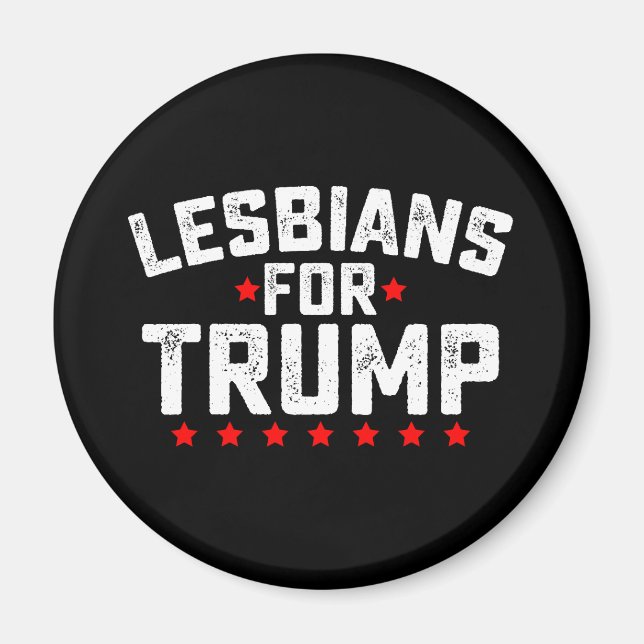 Lesbiska För Trump HBTQ Presidentval Magnet (Framsidan)