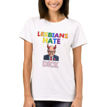 lesbiska hatar kuk t-shirt