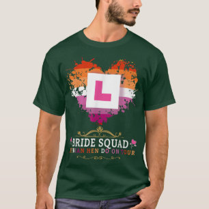 Lesbiska Hen Do-outfitter för kvinnor och grupp He T Shirt