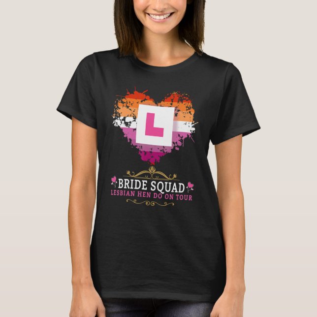 Lesbiska möhippaoutfitter för kvinnor & grupp möhi t shirt (Framsida)