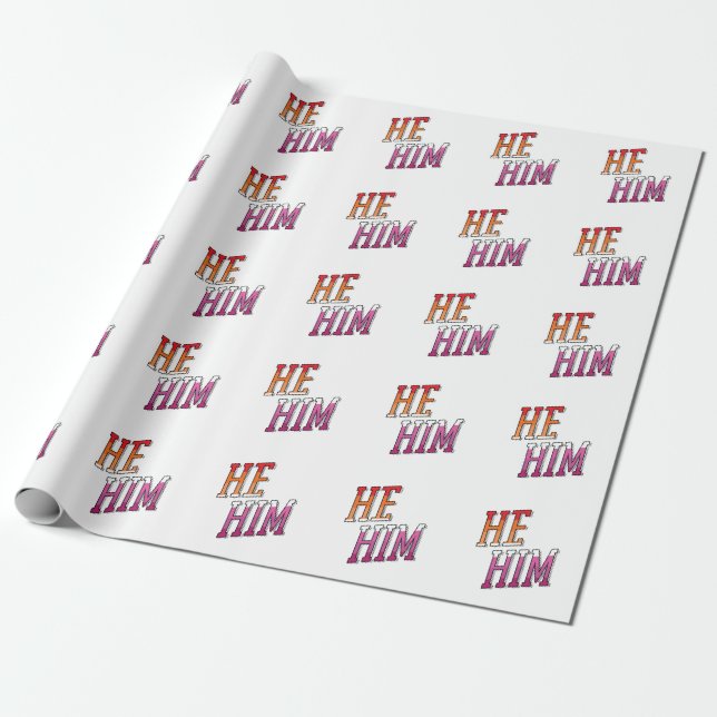 Lesbiska pronomen Han Honom Presentpapper (Utrullad)