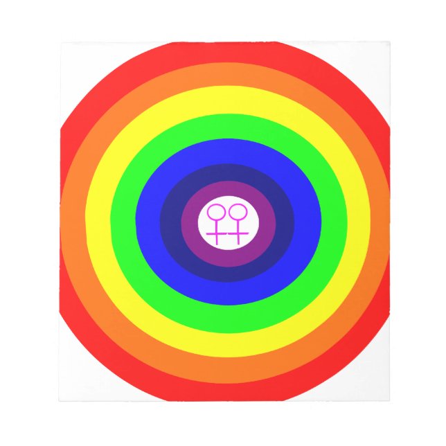 Lesbiskar Anteckningsblocket Rund regnbåge Anteckningsblock (Framsida)