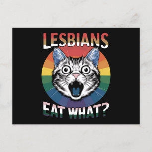 Lesbiskar Ät Flagga för Humor HBT-Pride Vykort