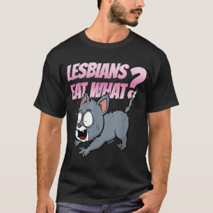 Lesbiskar Ät vilken lönsam hbt-Vuxen humor-katt T Shirt