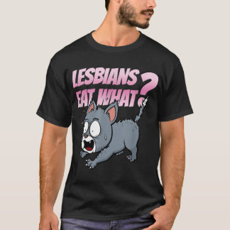 Lesbiskar Ät vilken lönsam hbt-Vuxen humor-katt T Shirt