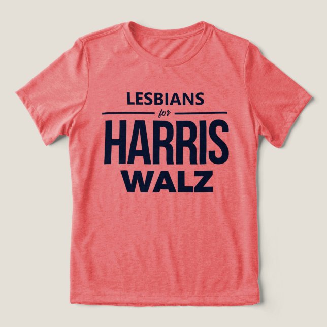 Lesbiskar för Harris Walz T Shirt (Design Framsida)
