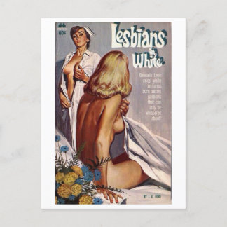 Lesbiskar i vit, Lesbisk sjuksköterska, Retro, Ris Vykort