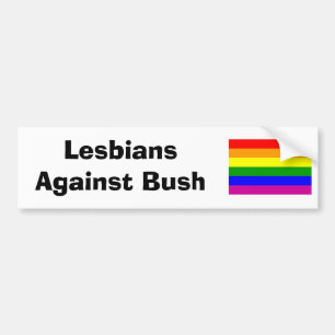 Lesbiskar mot den Bush bildekalet Bildekal