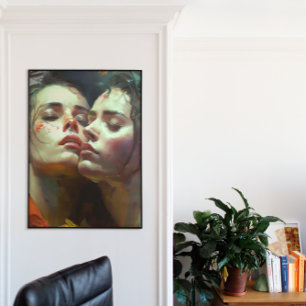 Lesbiskarna Färgad färgtoning Poster