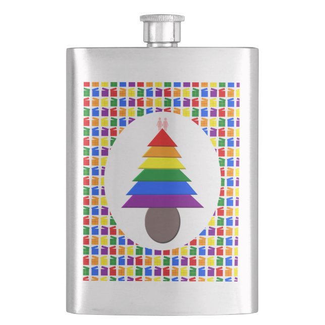 Lesbiskarna Rainbow Julgran och Presenter Fickplunta (Framsidan)