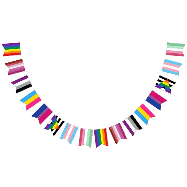 Lesbisken Ace Pan Bi Ally Trans Abro-Pridet, HBT T Vimplar (Alla)