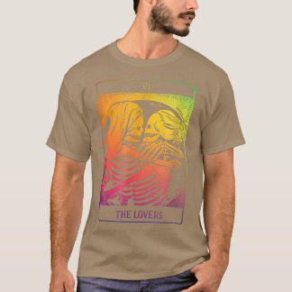 Lesbisken Älskare Tarot Card Rainbow Occult Goth T Shirt