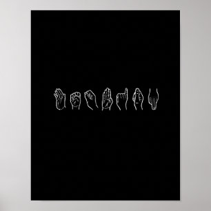 LESBISKEN UNDERTECKNAR IN SPRÅK POSTER