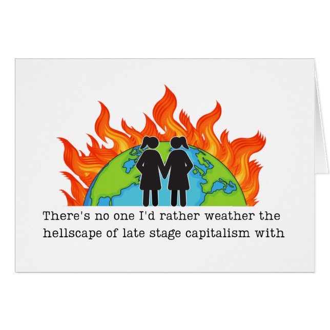 Lesbiskens årsjubileum - roligt progressivt kort (Framsidan Horizontal)